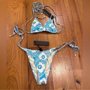 Triangl Blue Floral Bikini Set